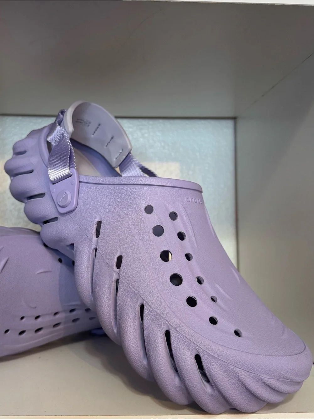Crocs Echo Clog Lavender Purple Mens Size 12 Chunky Comfort Streetwear Shoes
